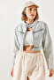 Women's Blue Short Biker Denim Jacket 2277 60251791 - 2