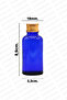 Essence and so On. Blue Glass Gold Cap Cologne Bottle - 30ml, 6 Pieces - 3