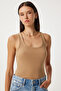 Women's Biscuit Ribbed Thick Straps Knitted Undershirt Hj00009