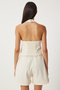 Linen Cream Vest and Shorts Set - FN03293 - 7