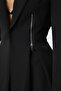 Siyah Fermuar Detaylı Dokuma Blazer Ceket TWOAW25BC00010 - 6