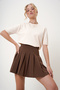 Women's Vanilla Crew Neck Half Sleeve Knitwear Blouse Alc-X12504 - 3