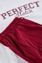 Ecru - Burgundy Regular Fit Knitted Couple/Couple 100% Cotton Pajama Set Tmnaw25Pt00047 - 8