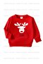 Cherry Printed Black-Grey-Red Triple Crew Neck Girls' Sweatshirt with Fleece Inside - 6