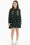 3 Piece Polka Dot Girl's Dress - Black - 2