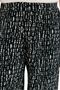 Elastic Waist Patterned Girls' Trousers - Black - 6