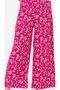 Girls' white T-shirt and floral print pink pants set - 5