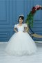 White Tulle Children's Evening Dress with Shoulder Detail Princess Dress Wedding and Birthday Outfit