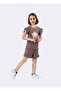 Daisy Embroidered Children's Set Dark Brown - 4