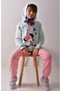 Girl's Printed Fleece-Lined (Cotton Inside) Soft Textured Tracksuit Set - 8