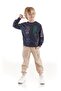 Boy's Robot Printed Trendy Cotton Sweatshirt and Sweatpants 2-Piece Tracksuit Set Ak2506 - 3