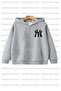Mixed Print Double Pack Blue-Gray Children's Sweatshirt Hoodie with Kangaroo Pocket - 3