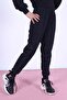 Straight Double Pocket Girl's Black Sweatpants - 3