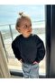 Anthracite Oversize Kids Knitwear Sweater