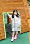 Black Eva Fabric Hooded Patterned Pocketless Snap Fastener Children's Raincoat with Bag Protector