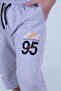 95 Strong Print Detailed Double Pocket Boys Anthracite Gray Shorts - 5