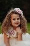Ecru Short Evening Dress with Hair Accessory, Girls Party Dress, Lace Detail Dress - 4