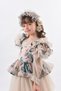 Custom Design Girls' Evening Dress, Girls' Long Dress with Hair Accessory, Vintage Dress - 2