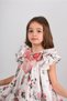 Floral Girl's Dress with Bow Collar Detail, Special Design Children's Dress, Birthday Dress - 2