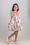 Floral Girl's Dress with Bow Collar Detail, Special Design Children's Dress, Birthday Dress - 3