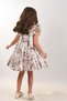 Floral Girl's Dress with Bow Collar Detail, Special Design Children's Dress, Birthday Dress - 6