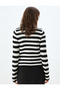 Knitted Cardigan Round Neck Long Sleeve with Gold Buttons - 4