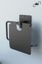 Black Toilet Paper Holder/Toilet WC Paper Holder with Adhesive Cover - 2