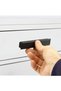 Black Plastic Handle - Furniture, Kitchen Drawer, Cabinet Doors (96 Mm-9.6 cm) - 3