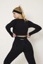 Black Hip Gathered Push Up Hip Shaping Leggings Seamless Fitness Yoga High-waist Leggings