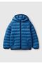 Boys' Sax Blue Logo Seasonal Thin Puffer Coat