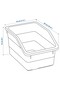 Ikea Set of 2 Organizer Boxes - 19X26X15 Cm, Plastic White Color, 2 Open Storage Boxes - 4