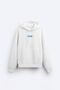 Unisex Oversize Sweatshirt Hoodie Peanuts Snoopy Printed White – Hooded, Kangaroo Pocket, 3 Strands - 7