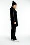Women's Hijab Black Hooded Sleeve Striped Tracksuit Set - 4