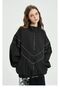 Baggy Vintage Black Zip Detail Parachute College Jacket - 7