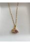 Purple Swan Gold Steel Necklace - 5