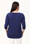 Plus Size New Season Casual Stretchy Comfort Model Butterfly Embroidery Pattern Half Sleeve Mother 4 Season Blouse - 7