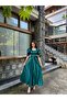 Emerald Green Satin Dream Dress - 6