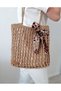 Color Straw Luxury Paper String Women's Shoulder Bag - 3