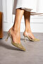 - Women's Pearl Detailed Open Back 9cm Stiletto Shoes - 2