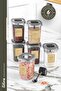 Alessi 6 Pieces Spice Bowl Set with Label and Spoon 450 Ml Anthracite