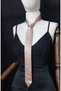 May Unisex Satin Evening Dress Tie in Skin Color - 4