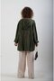 Khaki Hooded Casual Jacket with Printed Back - 6