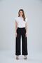 Buttoned, Wide Leg Casual Woven Trousers - 2