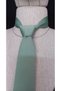 May Unisex Satin Evening Dress Tie Nile Green - 3