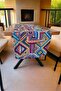 Colorful Runner Tablecloth Subway Pattern American Service Multicolor Runner45X145