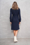 Pregnant and Maternity Long Sleeve Knitted Pattern Midi Dress - 5