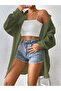 Women's Khaki Oversize Long Shirt - 3