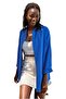 Women's Cobalt Blue Oversize Long Basic Shirt - 2