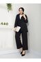 Linen Cap Jacket and Trousers Set - Women