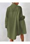 Women's Khaki Oversize Long Shirt - 2